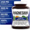 Magnesium Glycinate & Malate Complex w/Vitamin D3, 100% Chelated for Max Absorption, Vegetarian ‚Äì Bone Health, Nerves, Muscles, 120 Capsules, 60 Day